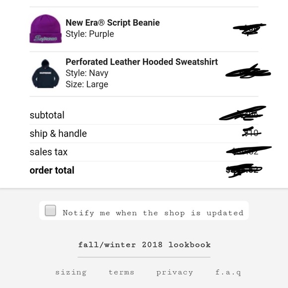 💯AUTHENTIC NWT RARE SUPREME BRIGHT STRIPE BEANIE-Navy! - Picture 7 of 8